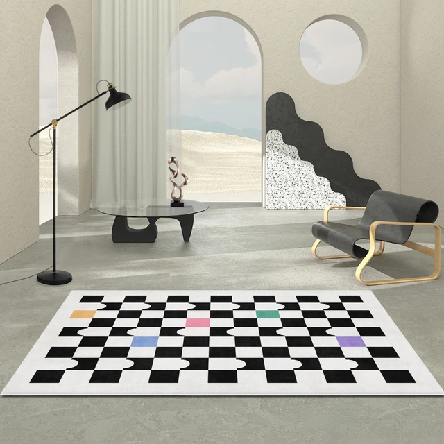 Luxusní kostkovaný koberec do obýváku - P, 200x200 cm