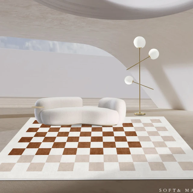 Luxusní kostkovaný koberec do obýváku - R, 100 x 140 cm