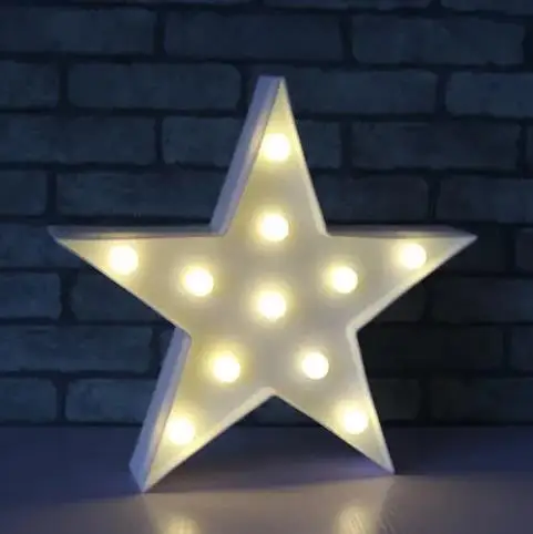 3D LED světlo | noční lampa - Hvězdně bílá