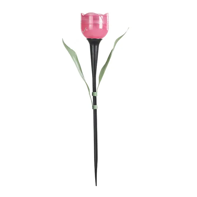 Solární osvětlení | venkovní svítidlo, styl tulipán - růžový
