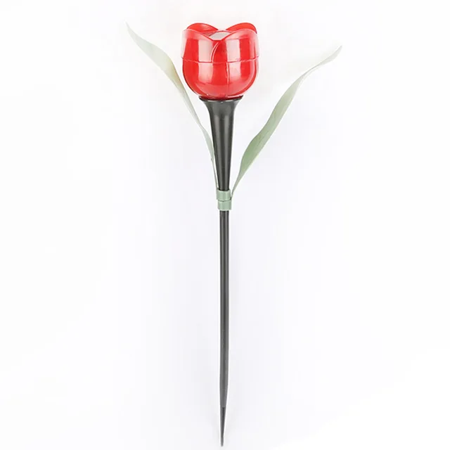 Solární osvětlení | venkovní svítidlo, styl tulipán - Červené