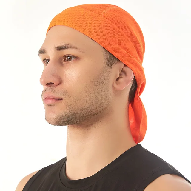 Rychleschnoucí sportovní šátek na hlavu - oranžový