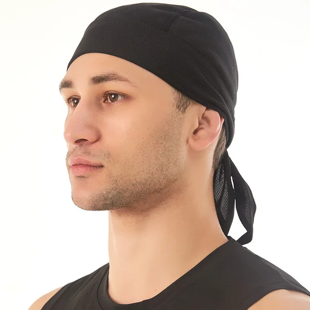 Rychleschnoucí sportovní šátek na hlavu - Černá