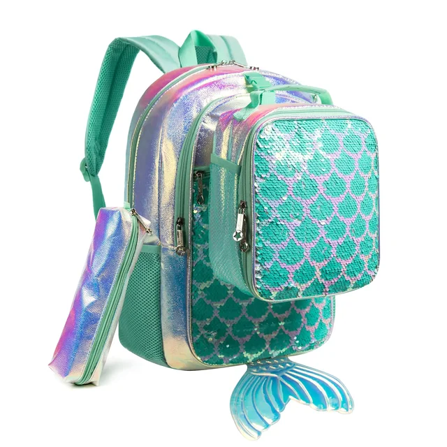 Vodotěsný dívčí školní batoh s taškou na oběd - 8