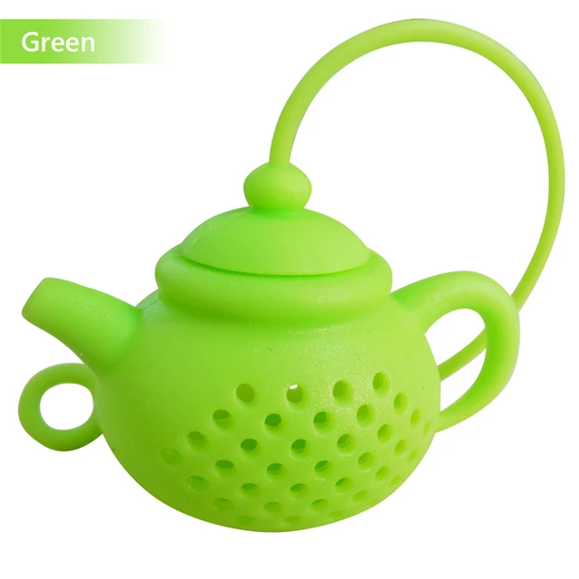 Sítko na sypaný čaj | silikonové čajové sítko, styl konvička - Zelená