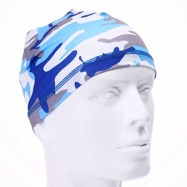 Unisex cyklistická čepice proti UV záření - Bílá Modrá Camo