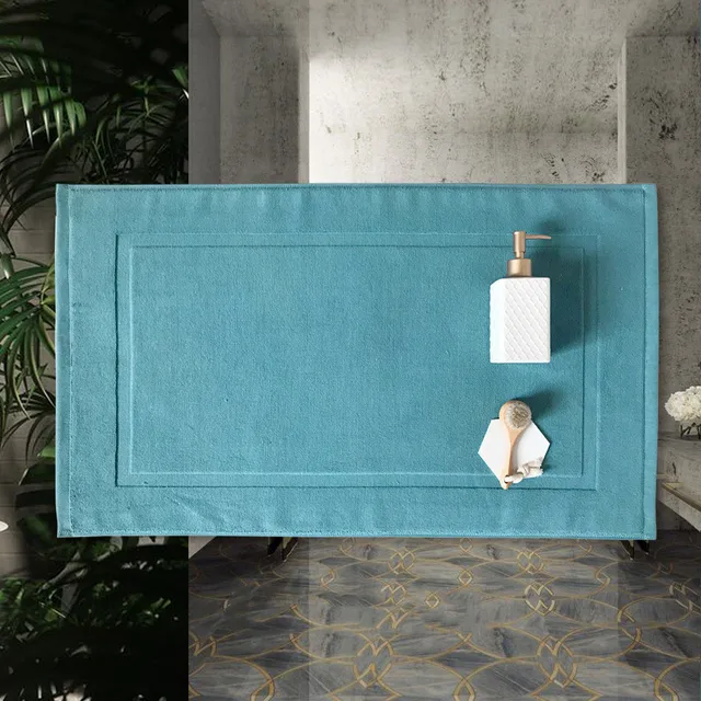 Luxusní bavlněná předložka do koupelny - Světle modrá, 50x80cm