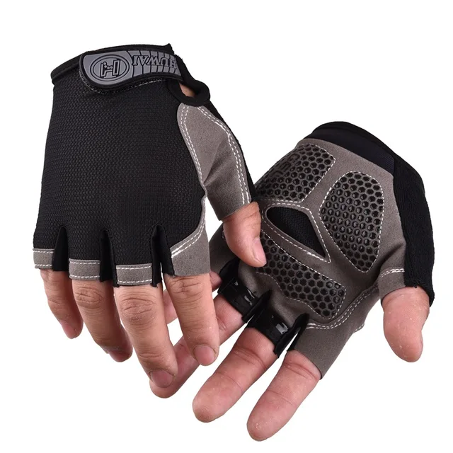 Cyklistické prodyšné rukavice - Vylepšená černá, XL