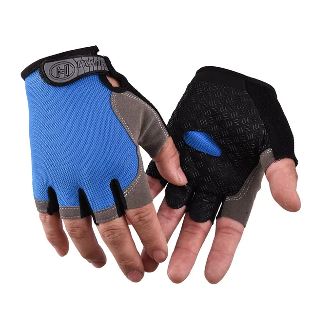 Cyklistické prodyšné rukavice - Normální tmavě modrá, L