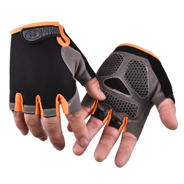 Cyklistické prodyšné rukavice - Vylepšený Orange, L
