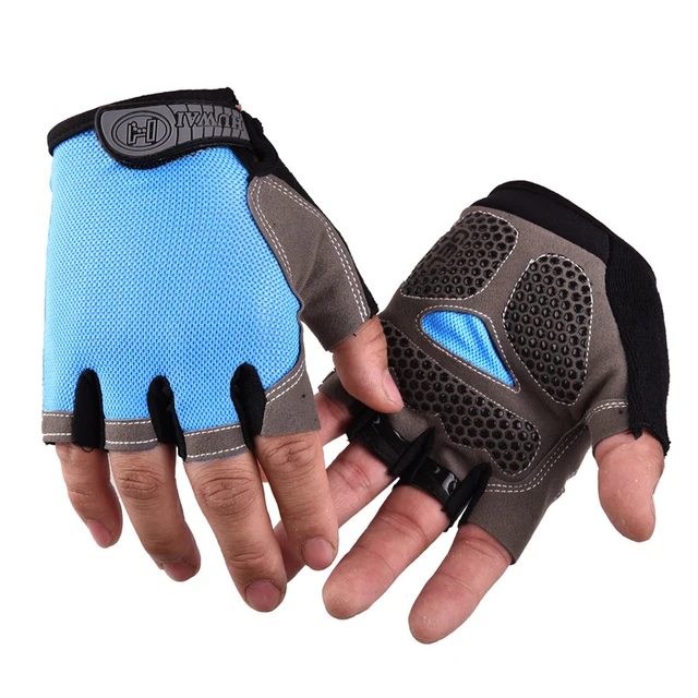 Cyklistické prodyšné rukavice - Vylepšená modrá, L