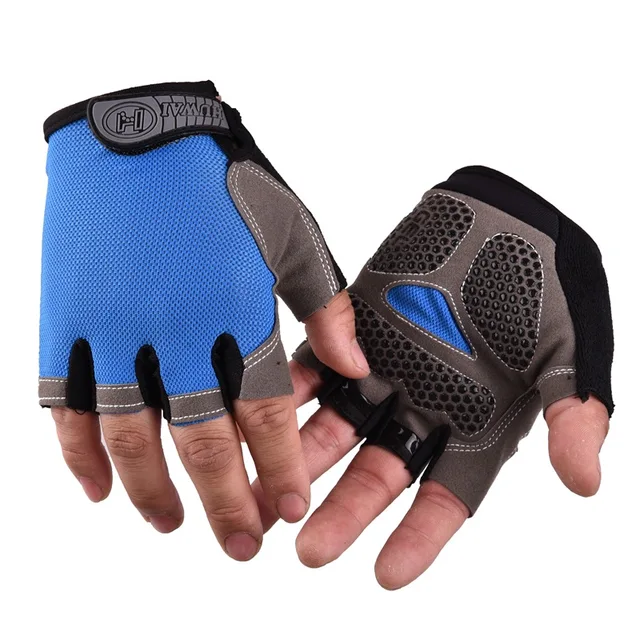 Cyklistické prodyšné rukavice - Vylepšená tmavě modrá, M