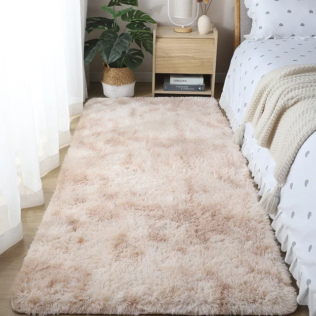 Teplý plyšový koberec do ložnice a obývacího pokoje - Béžový, 120X200CM