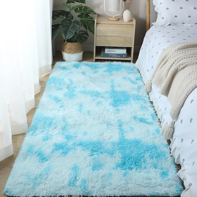 Teplý plyšový koberec do ložnice a obývacího pokoje - Blankyt, 120X200CM