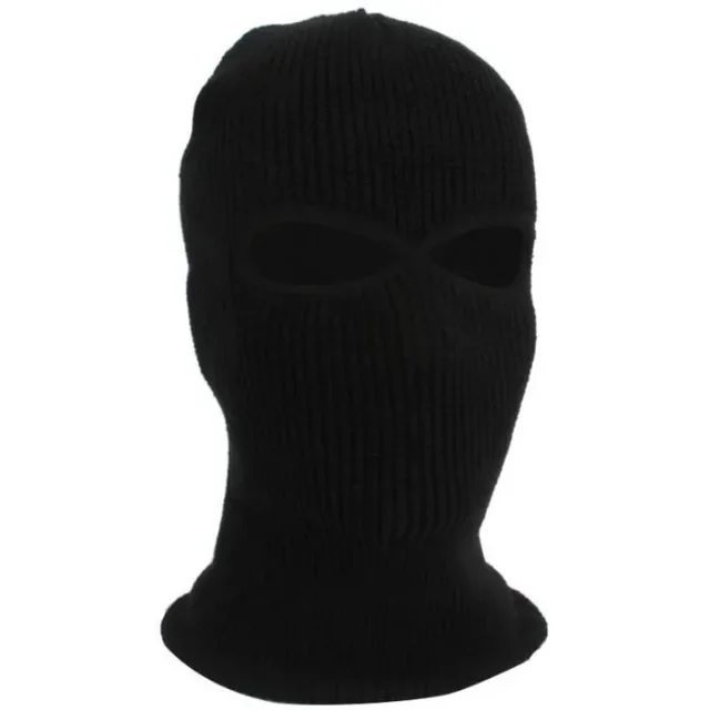 Zimní cyklistická maska | pletená kukla - Černá