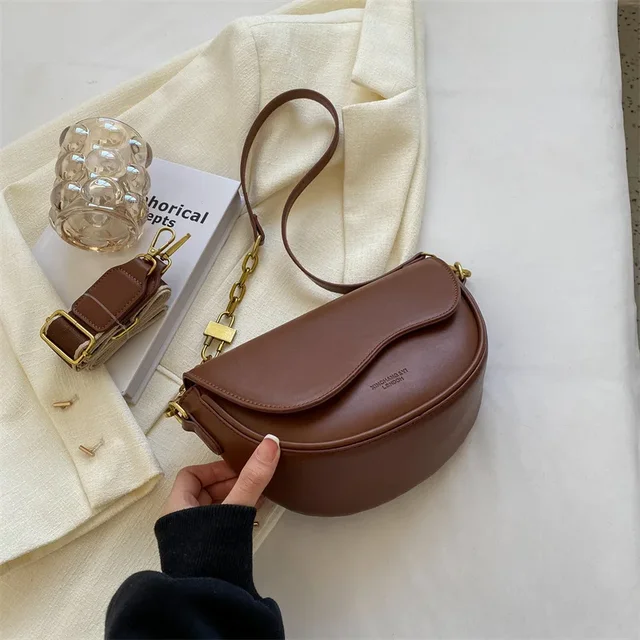Dámská módní retro kabelka - hnědý