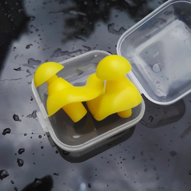 Název: Silikonové zátky do uší pro plavání odolné a vodotěsné Popis: - yellow