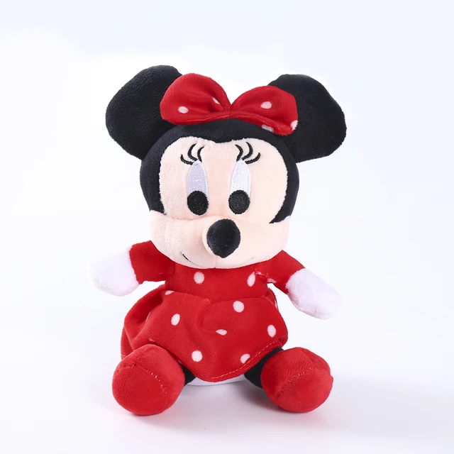 Mickey a Minnie plyšové panenky pro děti jako vánoční dárek - červená Minnie, 18 cm