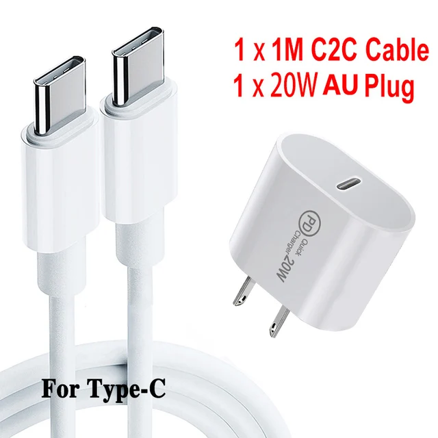 Univerzální rychlá nabíječka 20W USB-C s kabelem - AU C2C