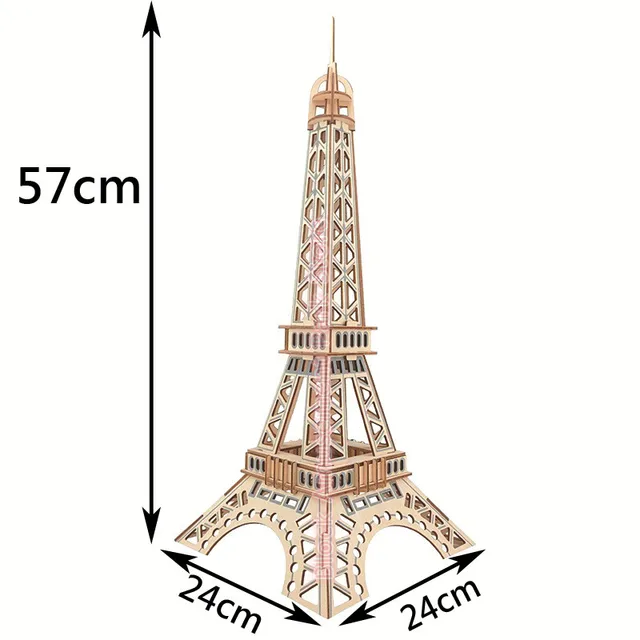 Dřevěná stavebnice plachetnice pro děti - JM40-Eiffelova věž