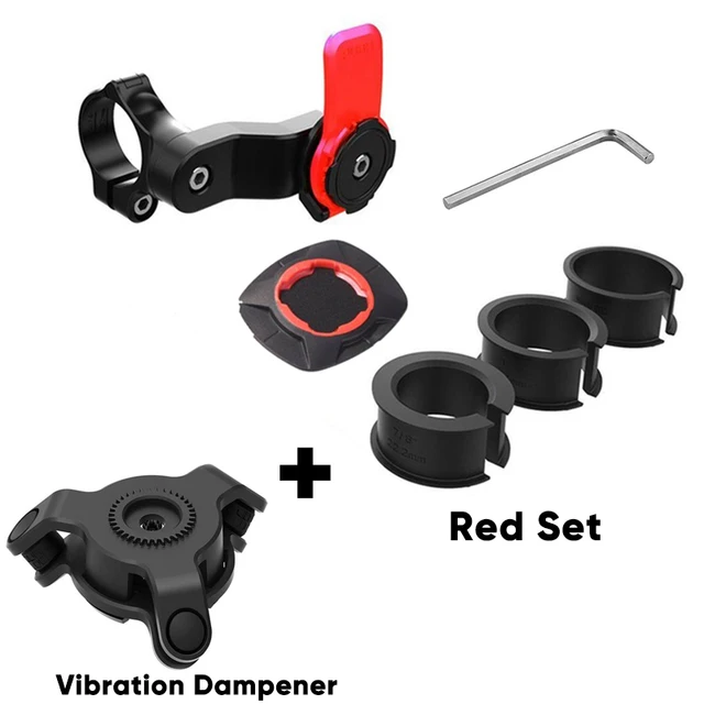 Univerzální držák telefonu na kolo s tlumičem vibrací - DIY sada červená
