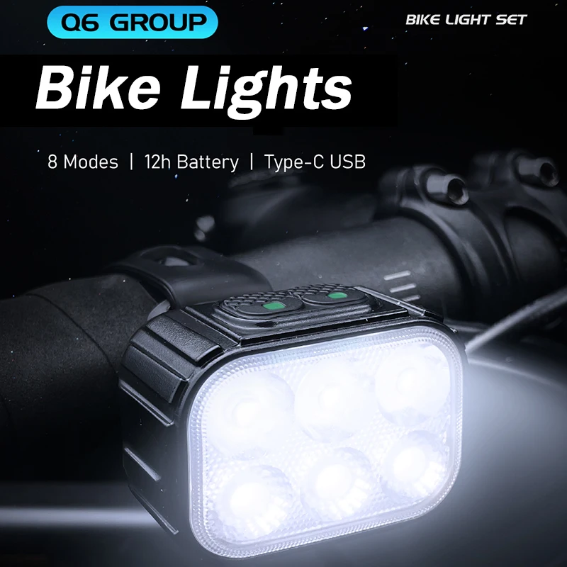 Dobíjecí cyklistické světlo USB s vodotěsností