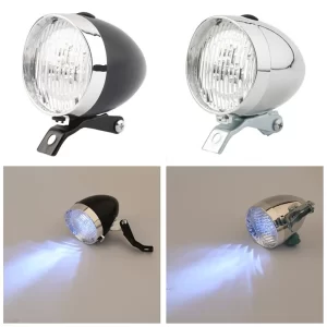 Retro přední světlo na kolo se třemi LED