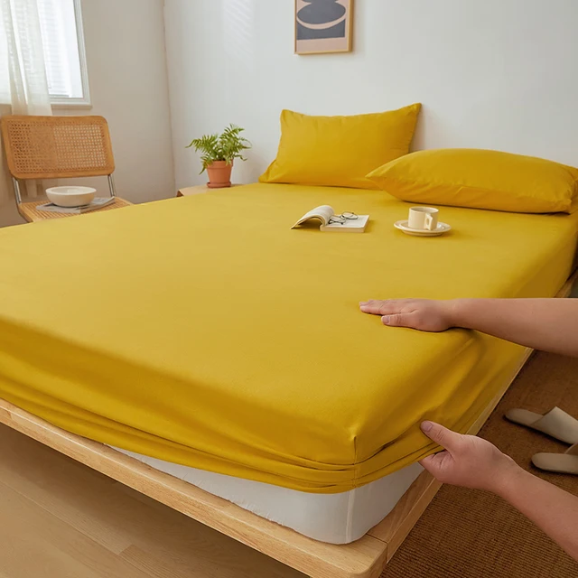 Bavlněné prostěradlo s gumovým okrajem pro manželskou postel - styl 13, 2x povlak na polštář 48x74