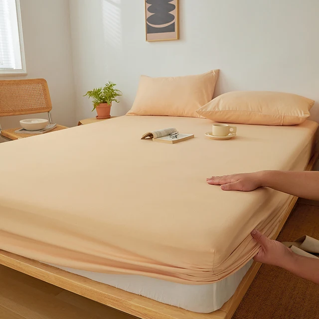 Bavlněné prostěradlo s gumovým okrajem pro manželskou postel - styl 14, 2x povlak na polštář 48x74