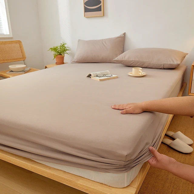 Bavlněné prostěradlo s gumovým okrajem pro manželskou postel - styl 16, 2x povlak na polštář 48x74