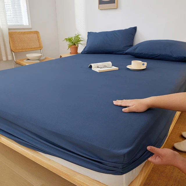 Bavlněné prostěradlo s gumovým okrajem pro manželskou postel - styl 17, 2x povlak na polštář 48x74