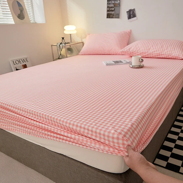 Bavlněné prostěradlo s gumovým okrajem pro manželskou postel - Styl 08, 2x povlak na polštář 48x74