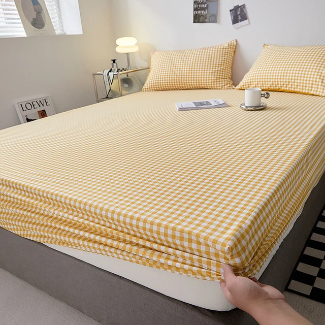 Bavlněné prostěradlo s gumovým okrajem pro manželskou postel - Styl 09, 2x povlak na polštář 48x74