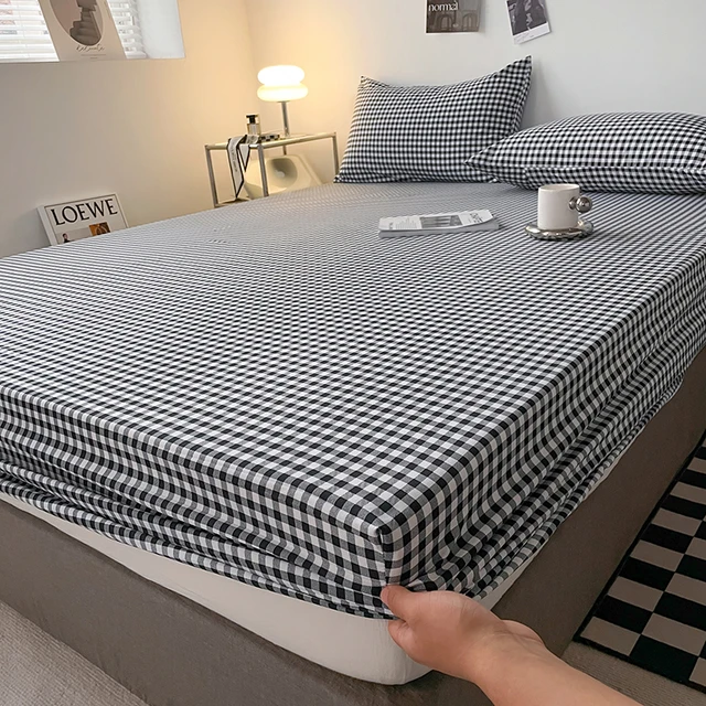 Bavlněné prostěradlo s gumovým okrajem pro manželskou postel - styl 10, Rozměry 140 x 200 x 30 cm