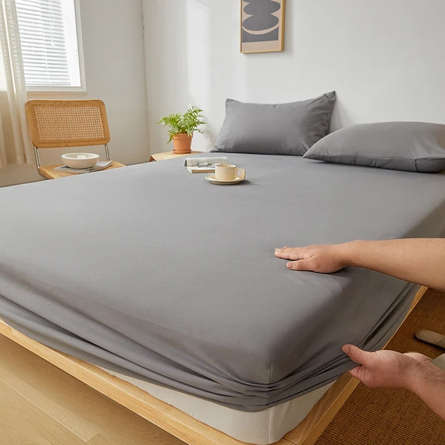 Bavlněné prostěradlo s gumovým okrajem pro manželskou postel - styl 11, 2x povlak na polštář 48x74