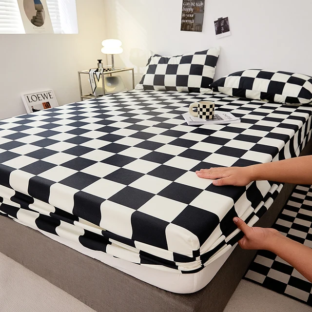 Bavlněné prostěradlo s gumovým okrajem pro manželskou postel - Styl 02, Rozměry 120 x 200 x 30 cm