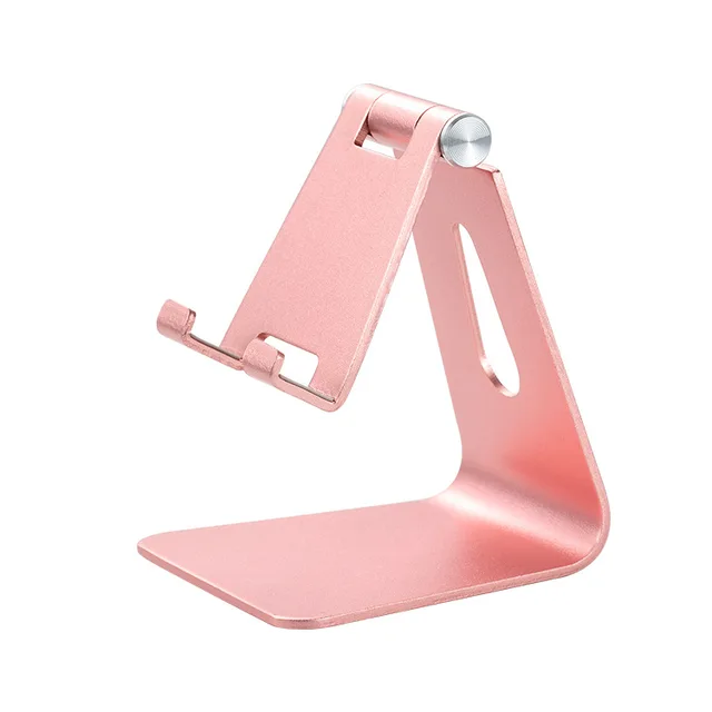 Název: Hliníkový stolní stojan na tablet a telefon, nastavitelný - růžová-2