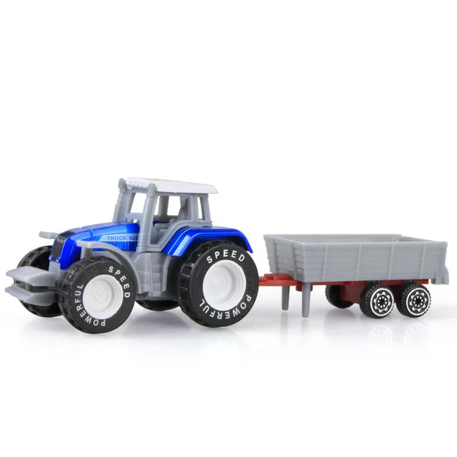 Model traktoru hračka mini auto pro děti - WJ22-Traktor modrý