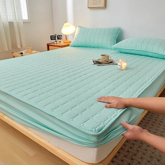 Silný chránič matrace, odolný bavlněný kryt, 160x200 - Styl 04, Rozměry 90 x 190 x 30 cm