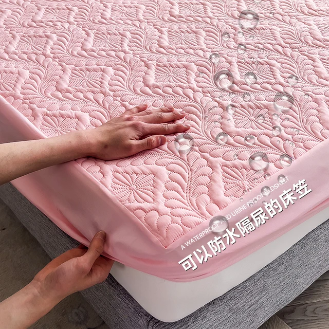 Vodotěsný matracový kryt pro pohodlný spánek - růžový, Rozměry 100 x 190 x 30 cm
