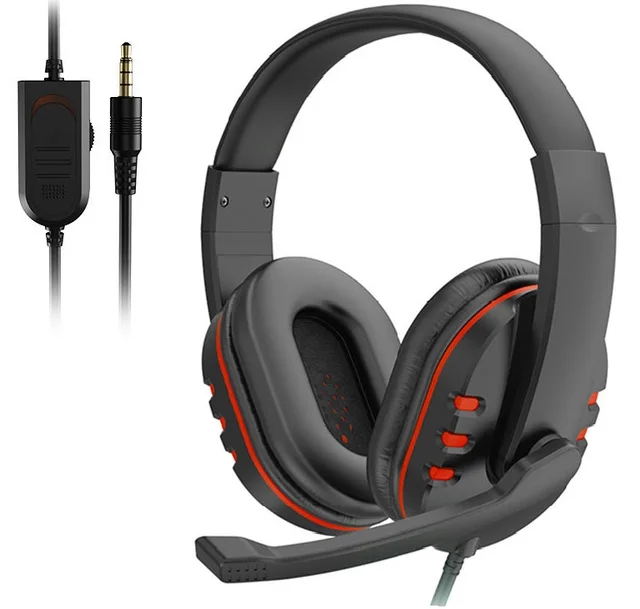 Herní sluchátka s mikrofonem pro PS4 a PC - Červené