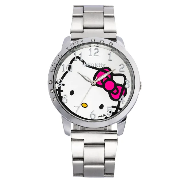 Roztomilé dívčí hodinky Hello Kitty - Bílá