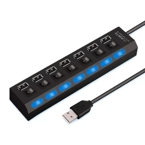 Vysokorychlostní USB hub s LED přepínačem