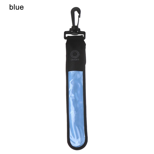 svítící bezpečnostní reflexní náramek na běh - modrý