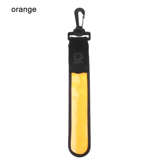 svítící bezpečnostní reflexní náramek na běh - oranžový