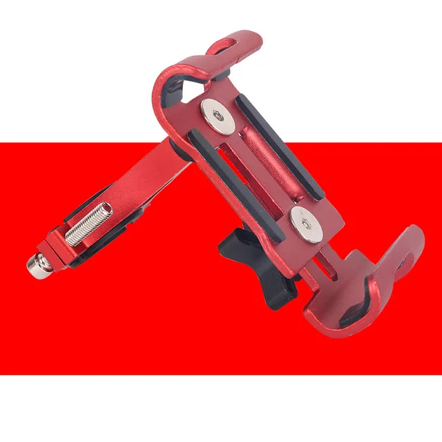 Univerzální hliníkový držák telefonu na motocykl - Červené