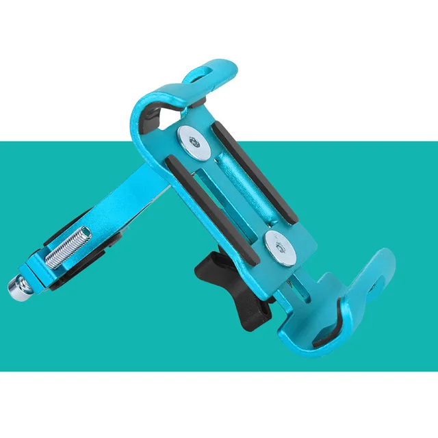Univerzální hliníkový držák telefonu na motocykl - modrý