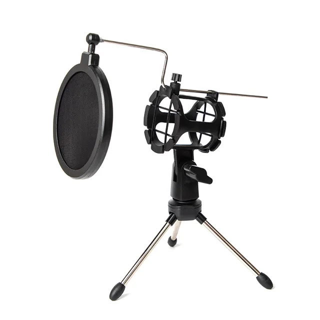 Nastavitelný stolní mikrofonní stojan pro nahrávání videa - Černá 1
