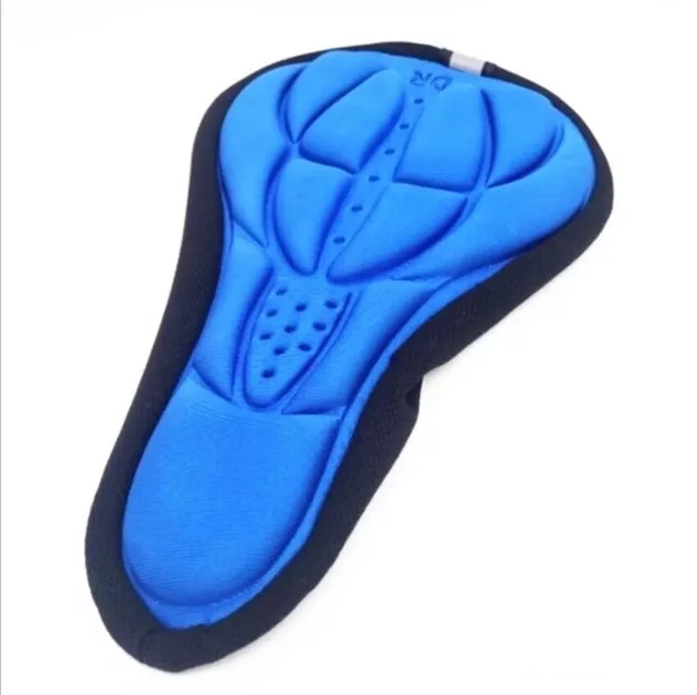 Pohodlné horské sedlo 3D kryt gelové polštáře - modrý