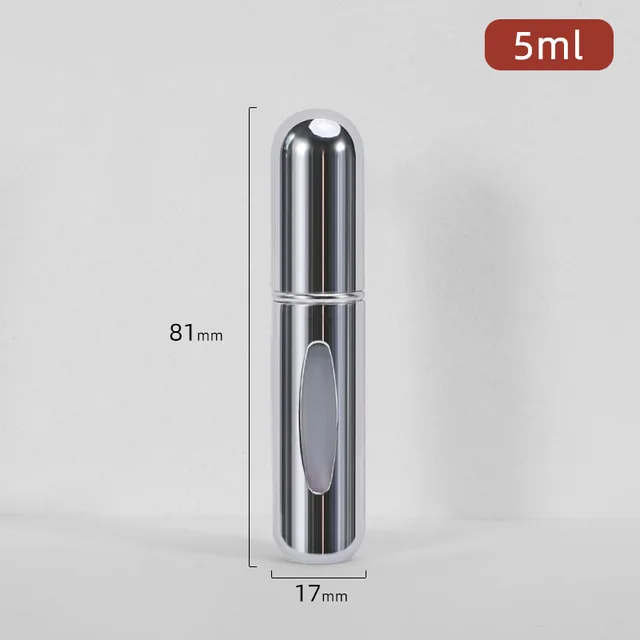 Flakon na parfém | plnitelný rozprašovač parfému - 5ml světle stříbrná